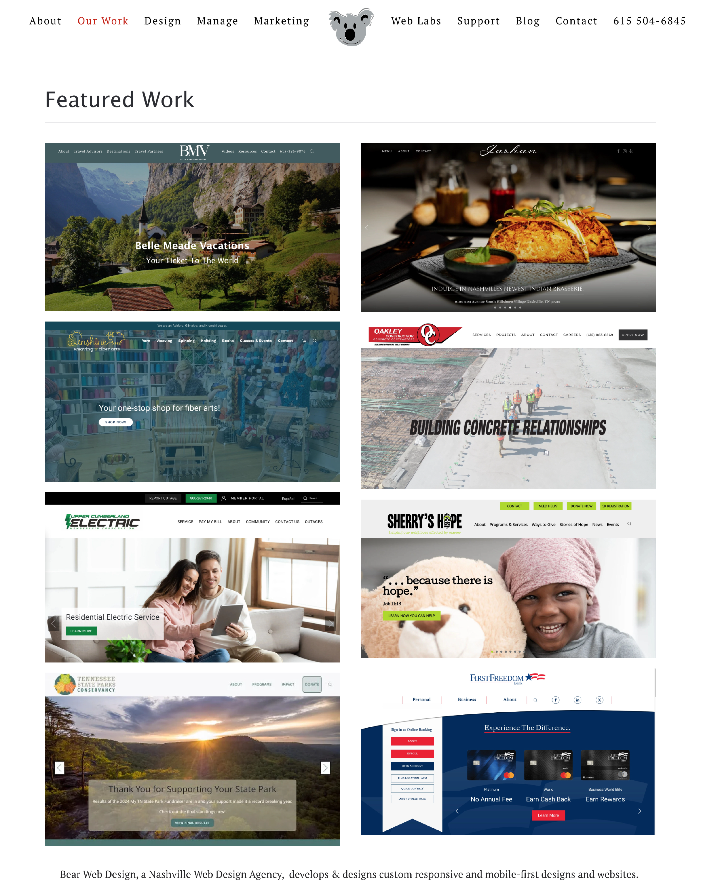 Go to Bear Web Design dot com.